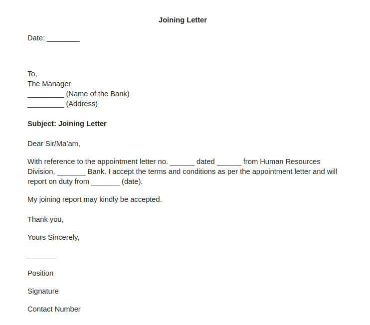 How to Write Joining Letter in Hindi