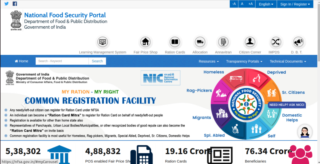 Ration Card in Hindi