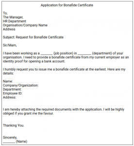 Application for Bonafide Certificate: Format & Samples | Leverage Edu