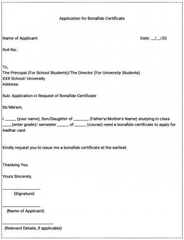 Download Bonafide Certificate Formats: Application Samples In Pdf