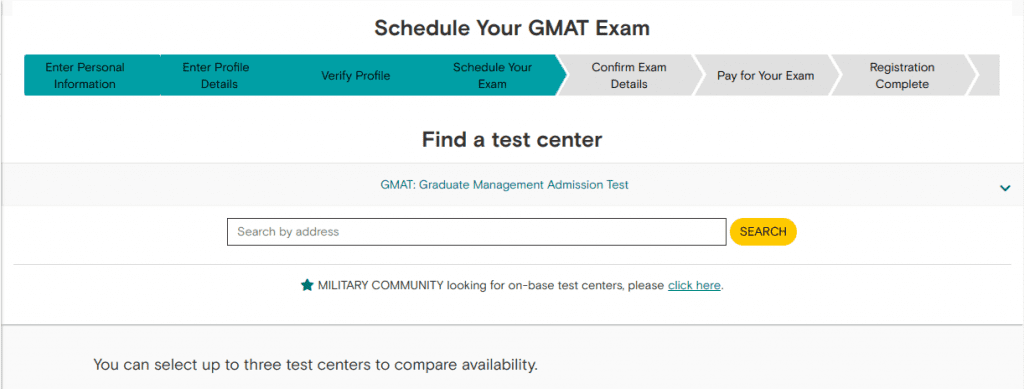 Slot Booking for GMAT