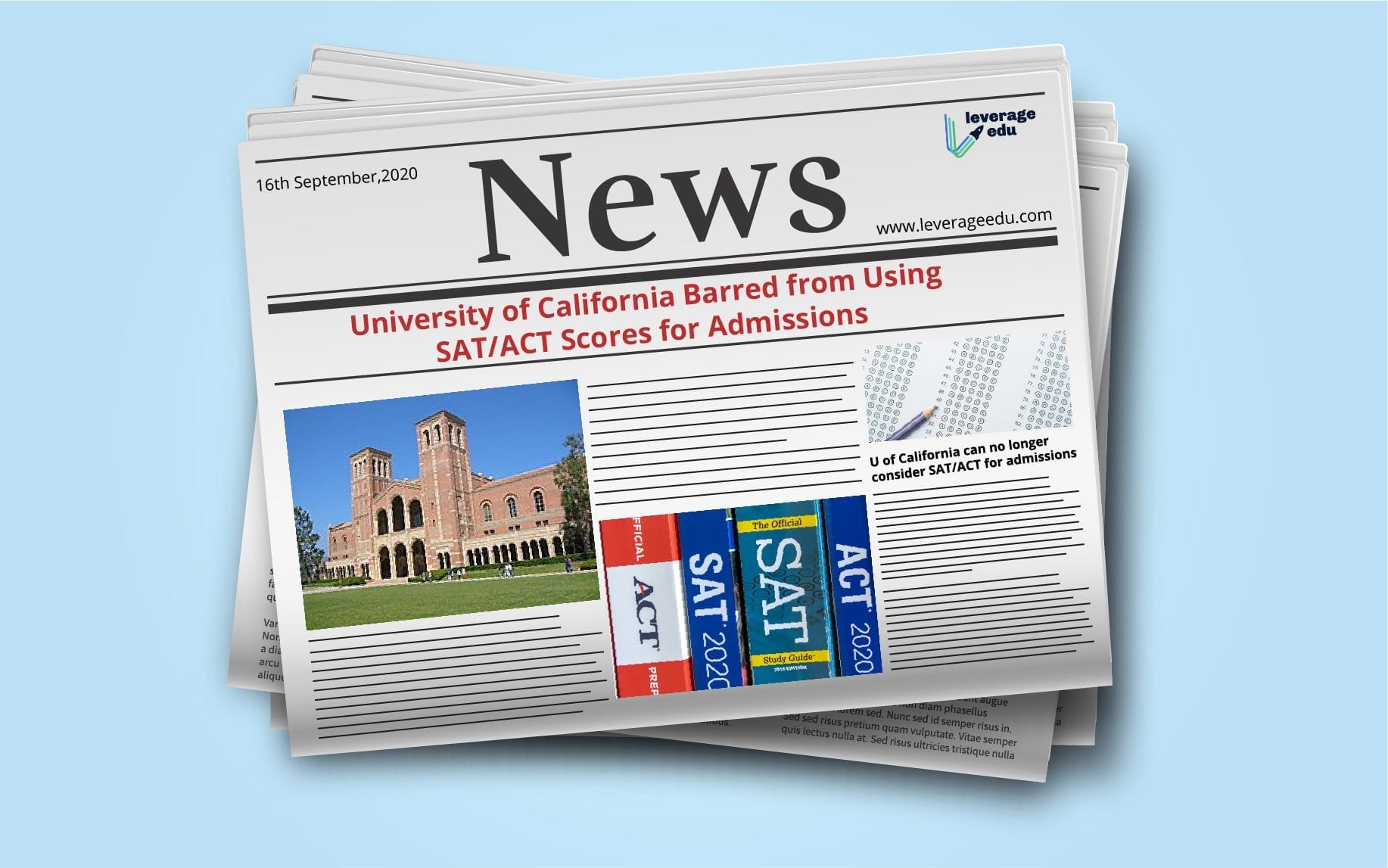University of California Barred from Using SAT/ACT Scores