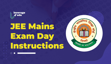 JEE Mains Exam Day Instructions