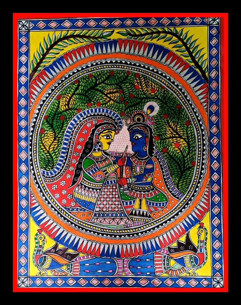 Traditional Art Forms Of India Folk Art Tribal Art Of India   Madhubhani Paintings 800x1013 