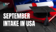 September Intake in USA