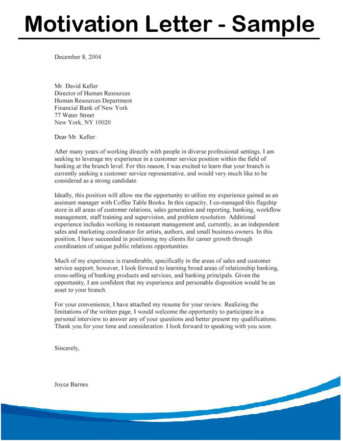 Sample Motivation Letter for Job Application: 2