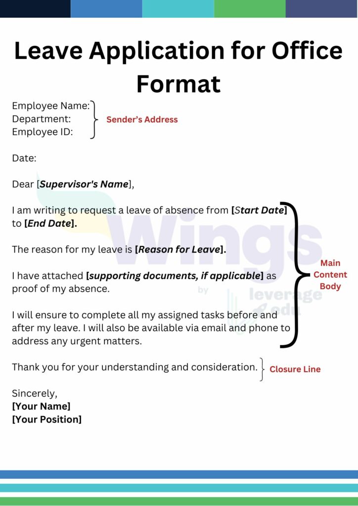 Leave Application Format for Office