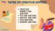 Types of Creative Writing