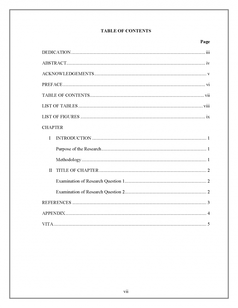 Thesis Format | Dissertation Format | Paper, Structure, Sample ...