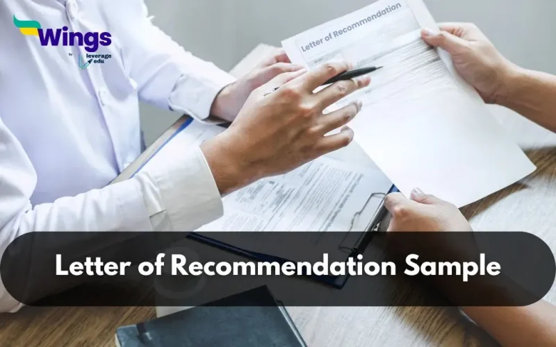 Letter of Recommendation Sample