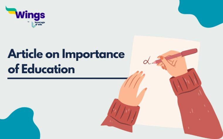 write a article on importance of education