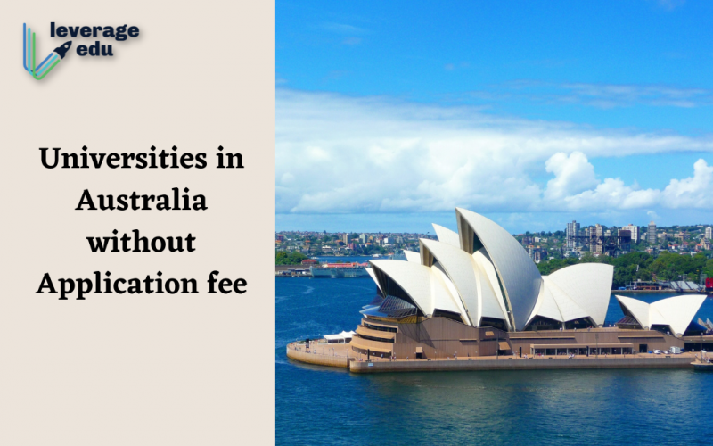 universities in australia without application fee