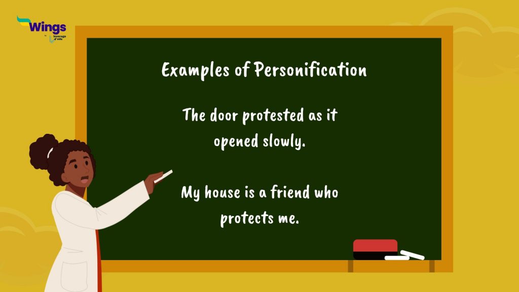 personification examples for kids