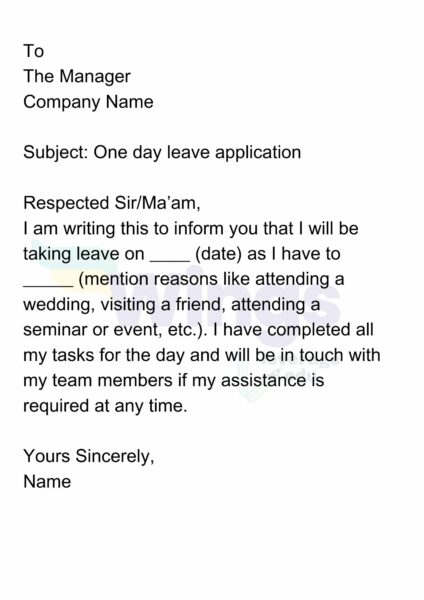 Leave Application Format for Office, School & College | Leverage Edu