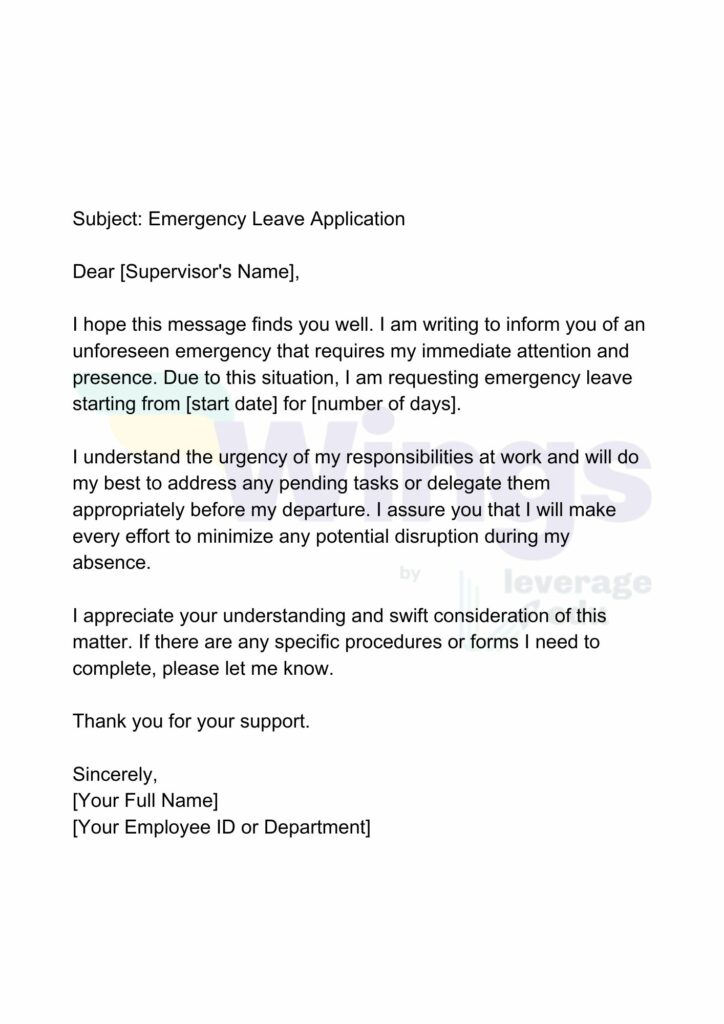 How To Write A Leave Request Letter - Infoupdate.org