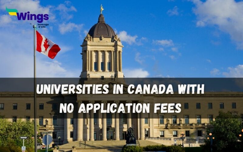 universities in canada with no application fees