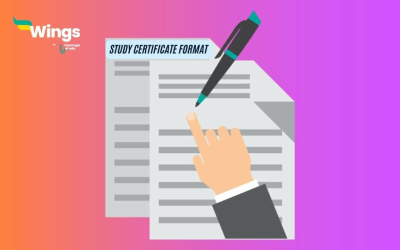 Study Certificate Format