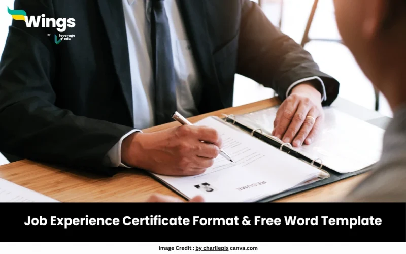 Job Experience Certificate Format & Free Word Template
