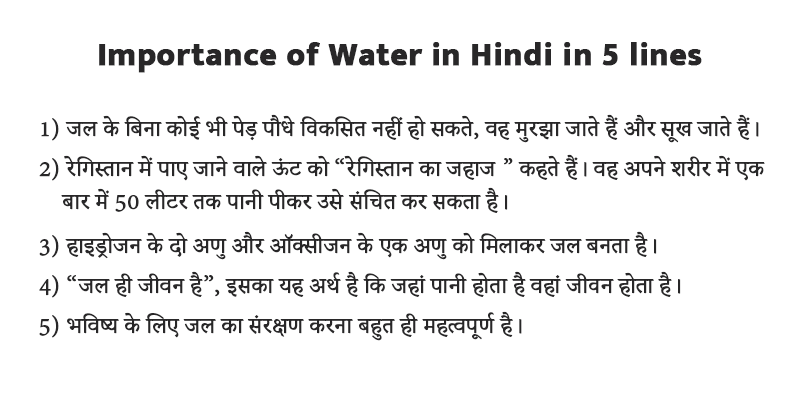 essay about uses of water in hindi