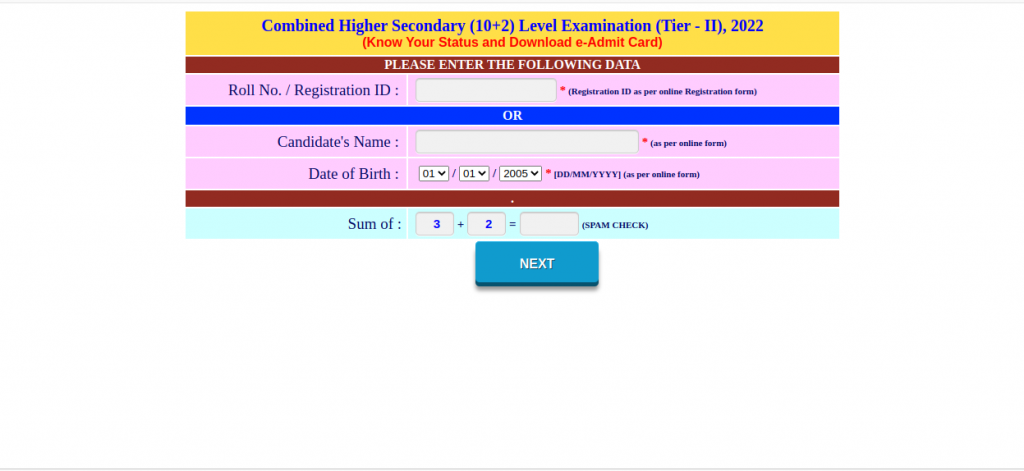 SSC Hall Ticket Download