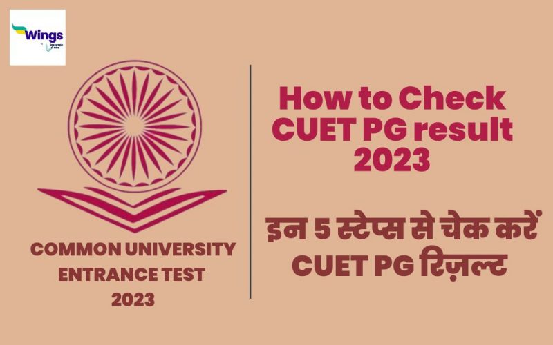 how to check cuet pg result 2023