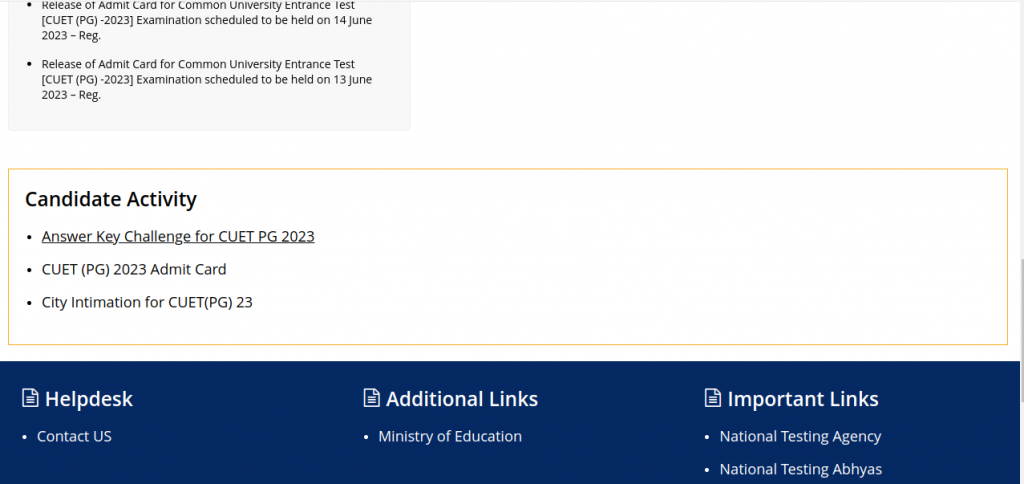 CUET PG Final Answer Key 2023