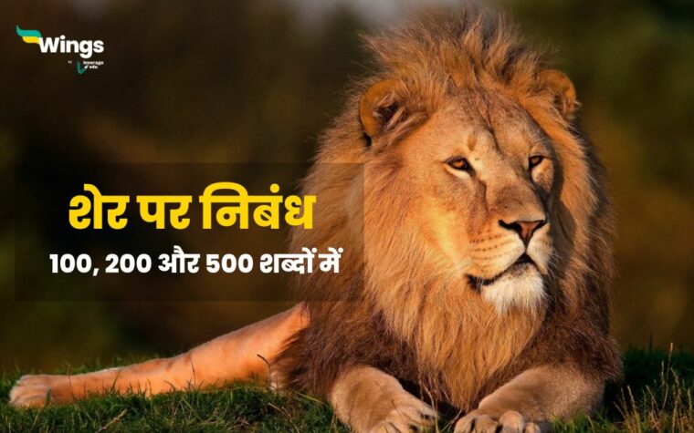 class 2 essay on lion in hindi