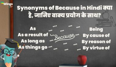 Synonyms of Because in Hindi