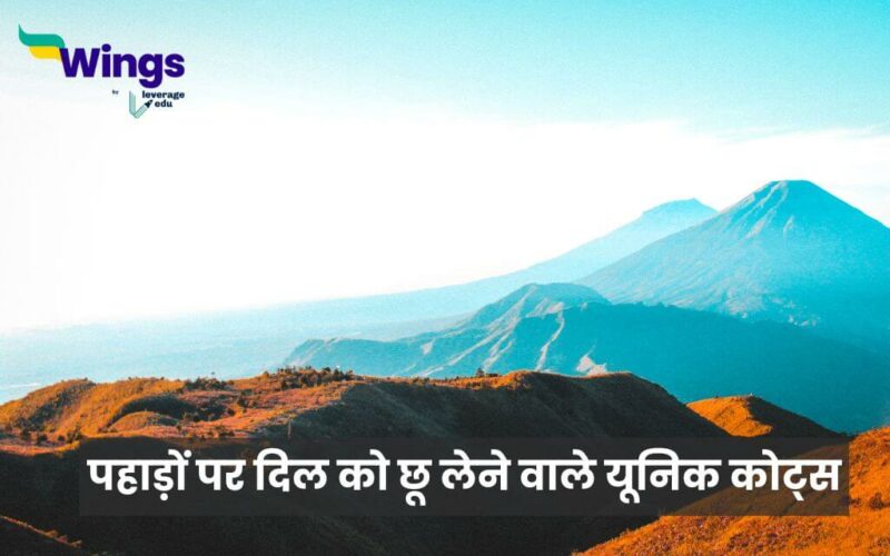 Mountain Quotes in Hindi