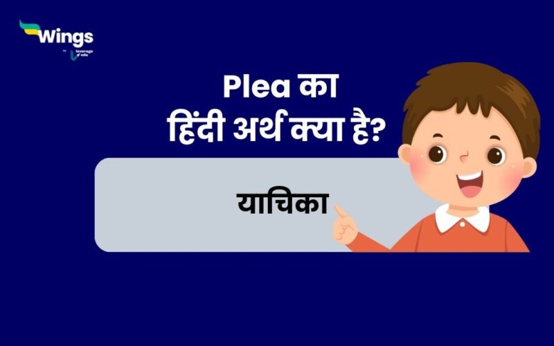 Plea Meaning in Hindi