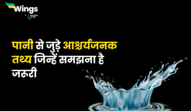 Water Facts in Hindi