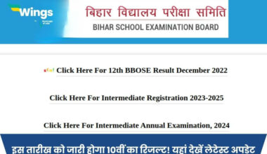 Bihar Board 10th Result Date
