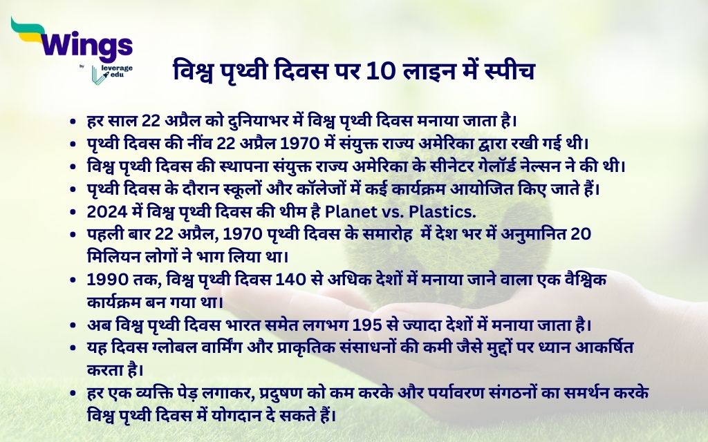 earth day short essay in hindi