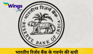 भारतीय रिर्जव बैंक के गवर्नर की सूची