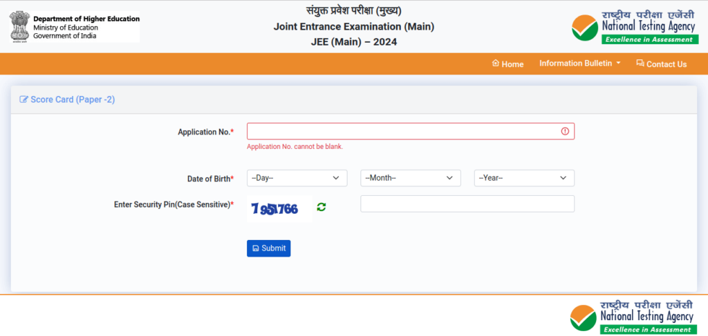 JEE Main 2024 Paper 2 Result 