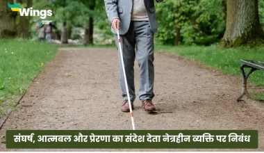 Essay on Blind Person in Hindi