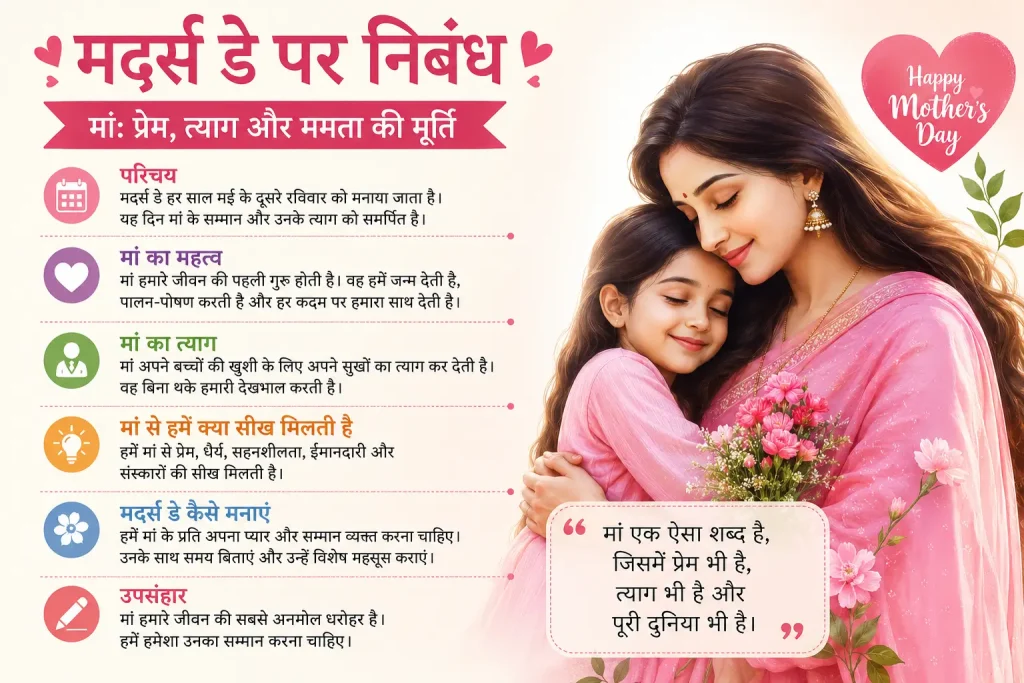 Mother day essay in hindi