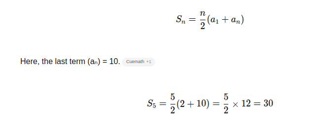 Find the arithmetic mean of the progression