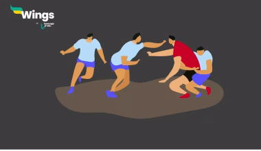 In Kabaddi game, how many players are there in each team?