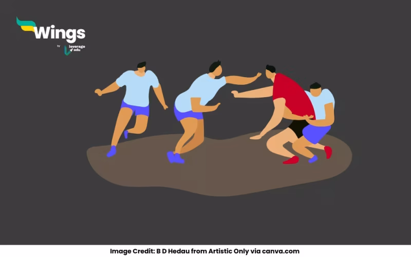 In Kabaddi game, how many players are there in each team?