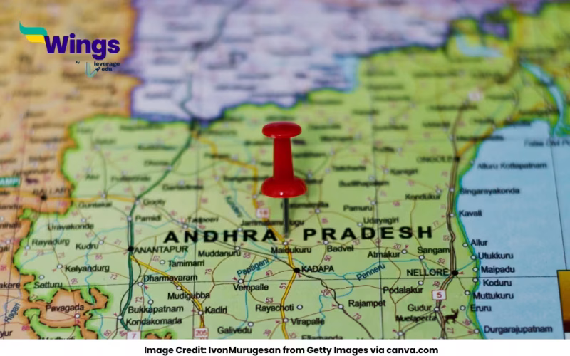 Andhra Pradesh in India map