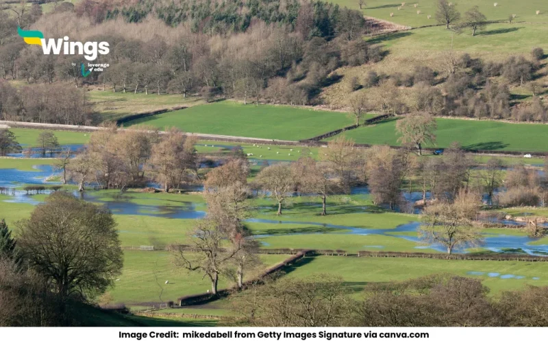 How are flood plains formed