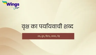 vriksh ka paryayvachi shabd