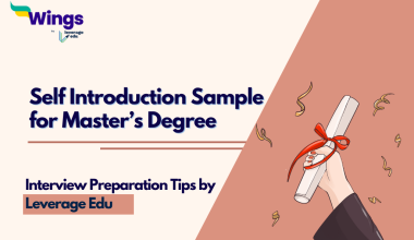 Self Introduction Sample for Master’s Degree