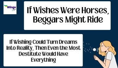 If wishes were horses, beggars might ride