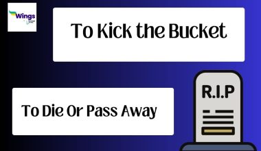 To kick the bucket
