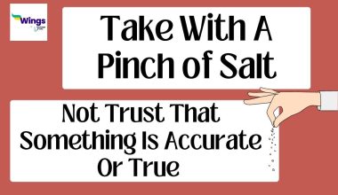 take with a pinch of salt