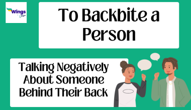 To Backbite a Person