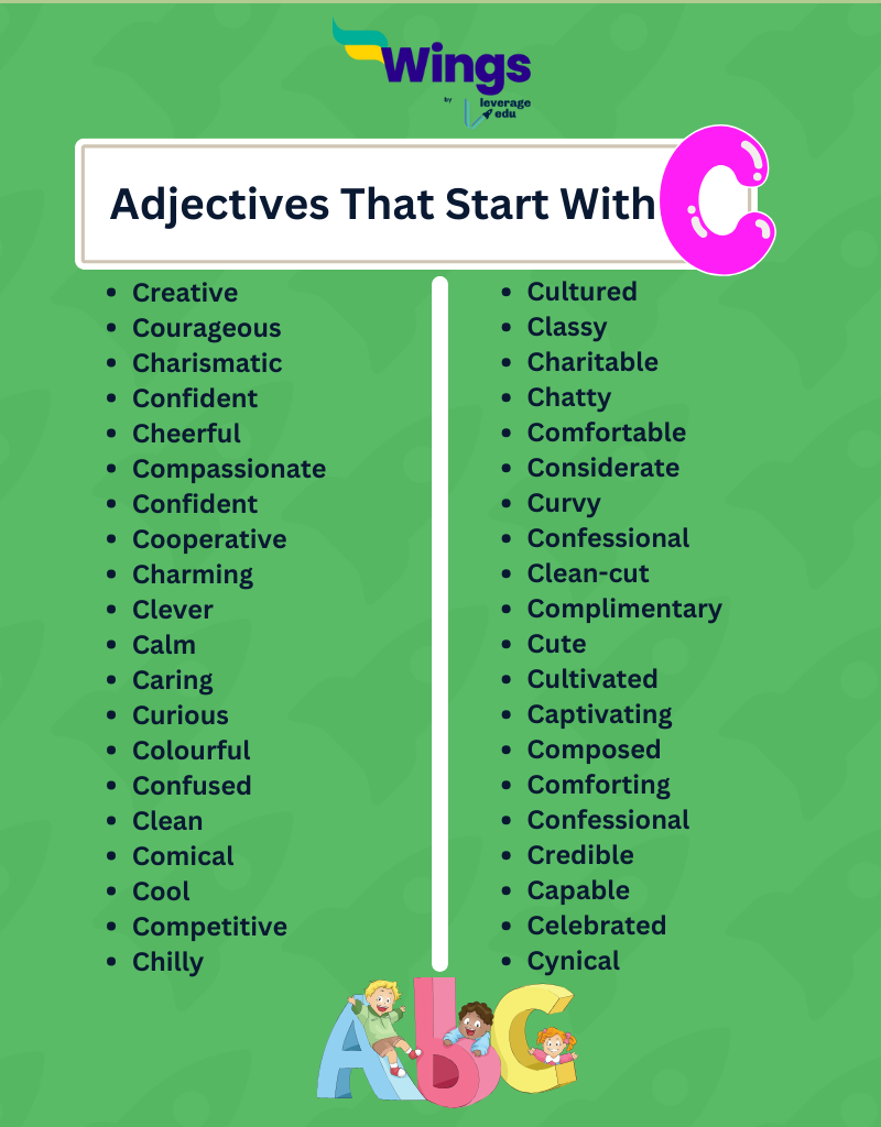 99+ Adjectives Starting with the Letter C with Examples [PDF Available — free download