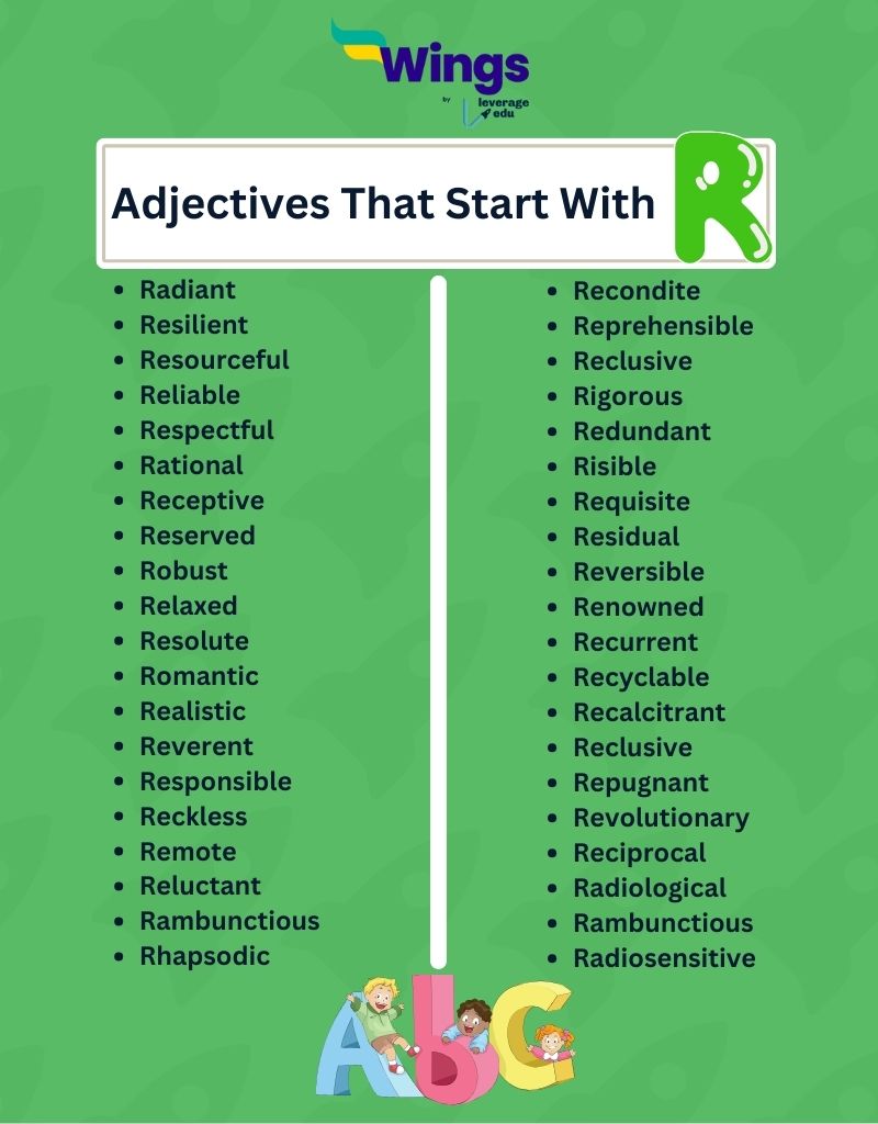 99+ Adjectives Starting With R Meanings With Examples [PDF Available ...